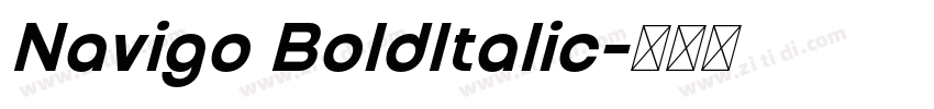 Navigo BoldItalic字体转换